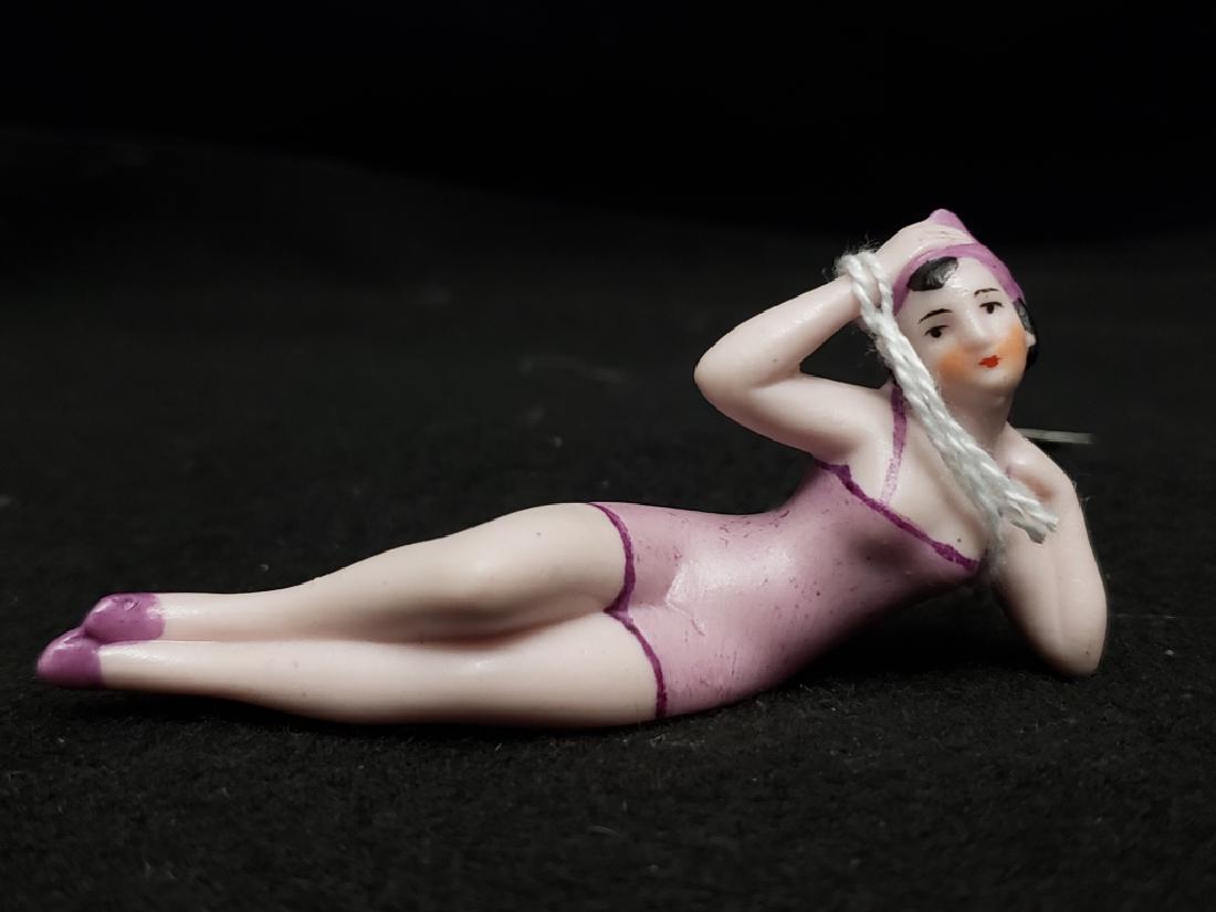 German Bathing Beauty, Purple Suit: German bathing beauty 3.5". One of 7 Bathing beauties in the sale.