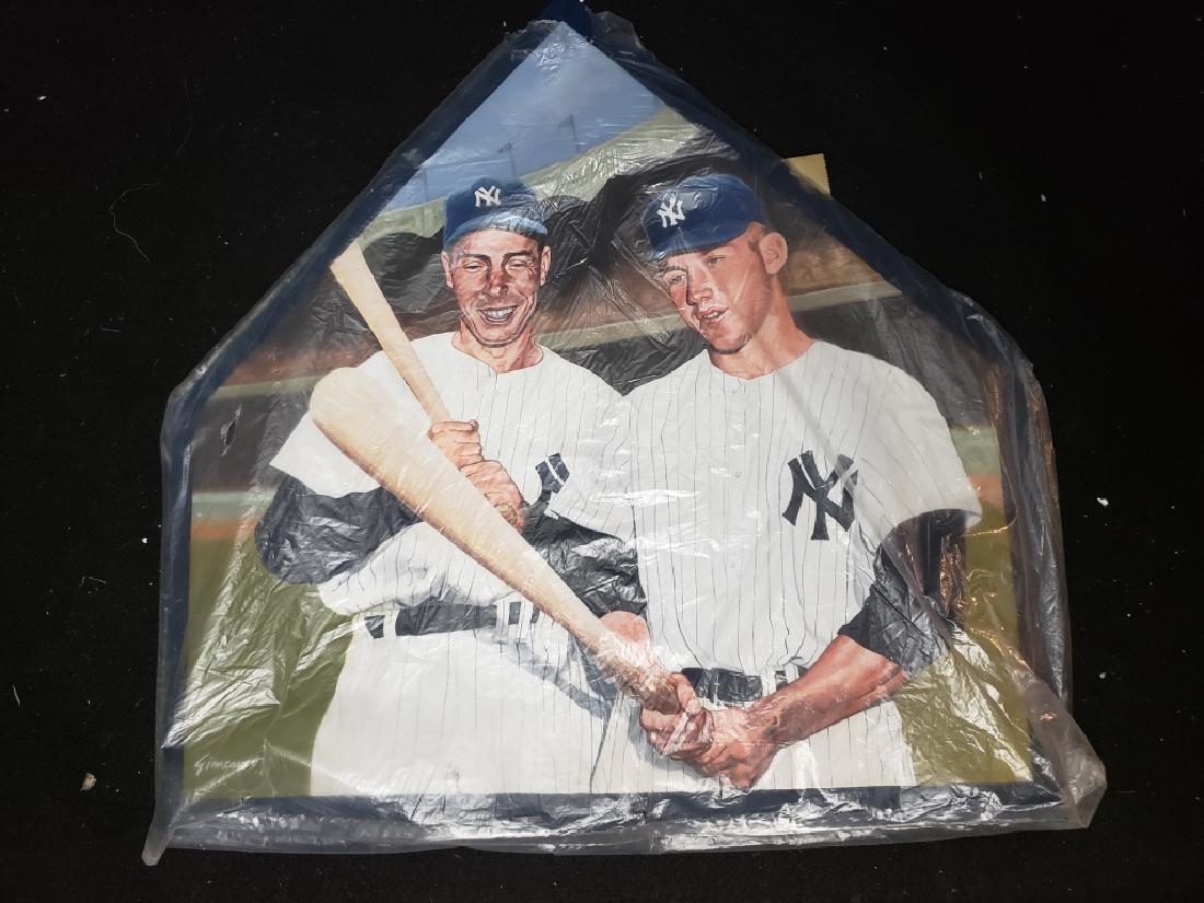 Joe Dimaggio & Mickey Mantle Painted Home Plate (1 of 4)