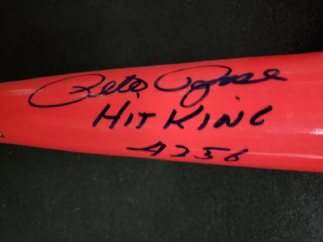 Pete Rose Autographed Baseball Bat "Hit King" (1 of 3)