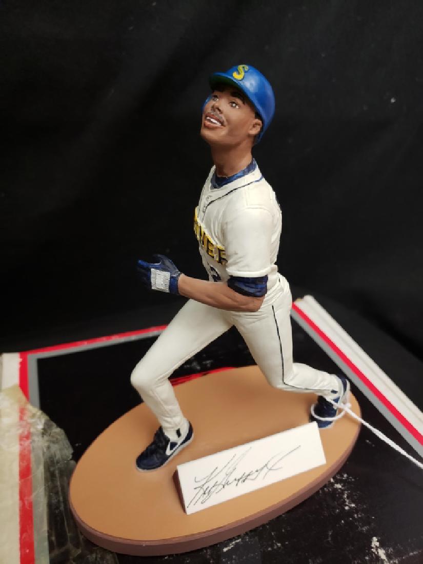 Ken Grifey Jr. "Junior" Gartlan Hand Signed Figure: This figurine has been personally autographed and approved by Ken Griffey Jr. Depicting Jr's rookie season. Certified and numbered 1-101, with original box.