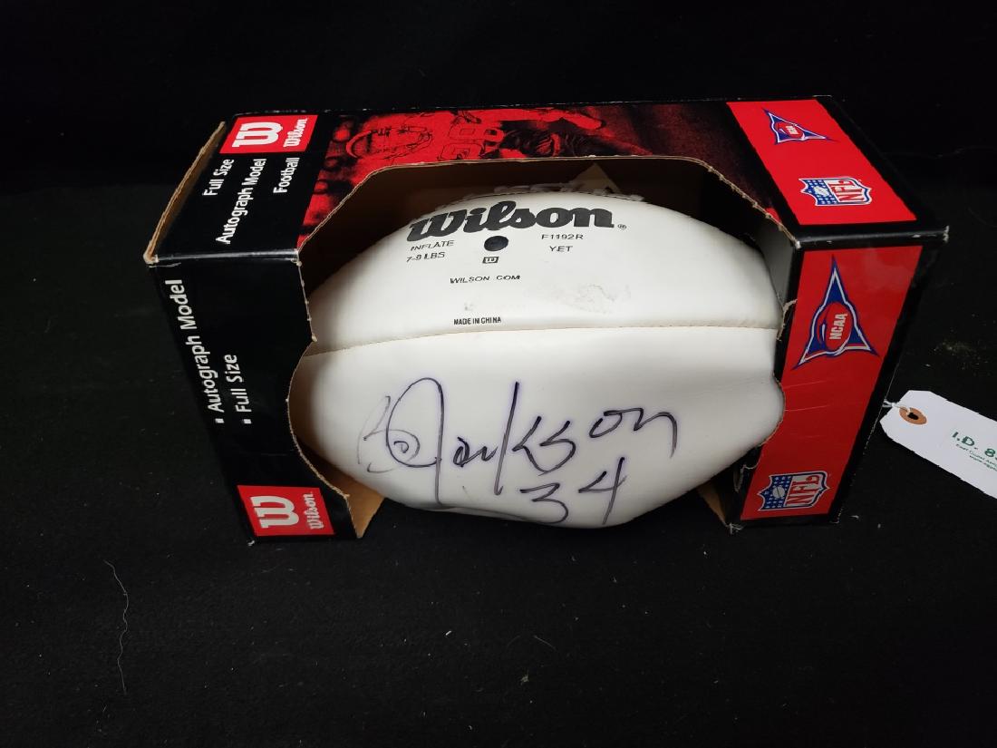Bo Jackson #34 Autographed Football (1 of 2)