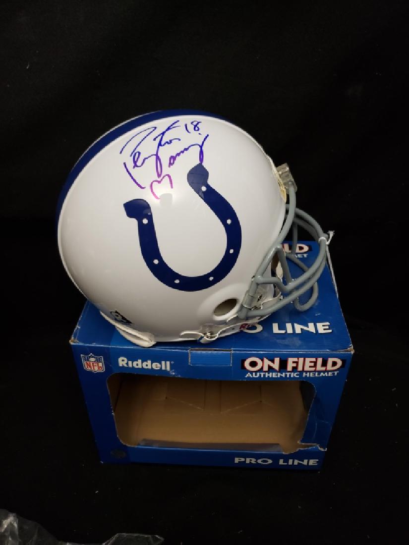 Peyton Manning Autographed Full-Size Colts Helmet (1 of 5)