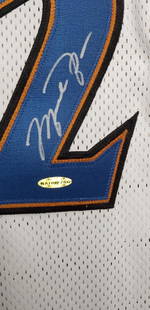 Michael Jordan Upper Deck Certified #23 Wizards: Wizards # 23 Jersey, with authentic signature, signed on the back ( inside blue #2 ) by Michael Jordan. With PenCam UDA's patented 5-step authentication process. Including CD, Upper Deck Hologram and