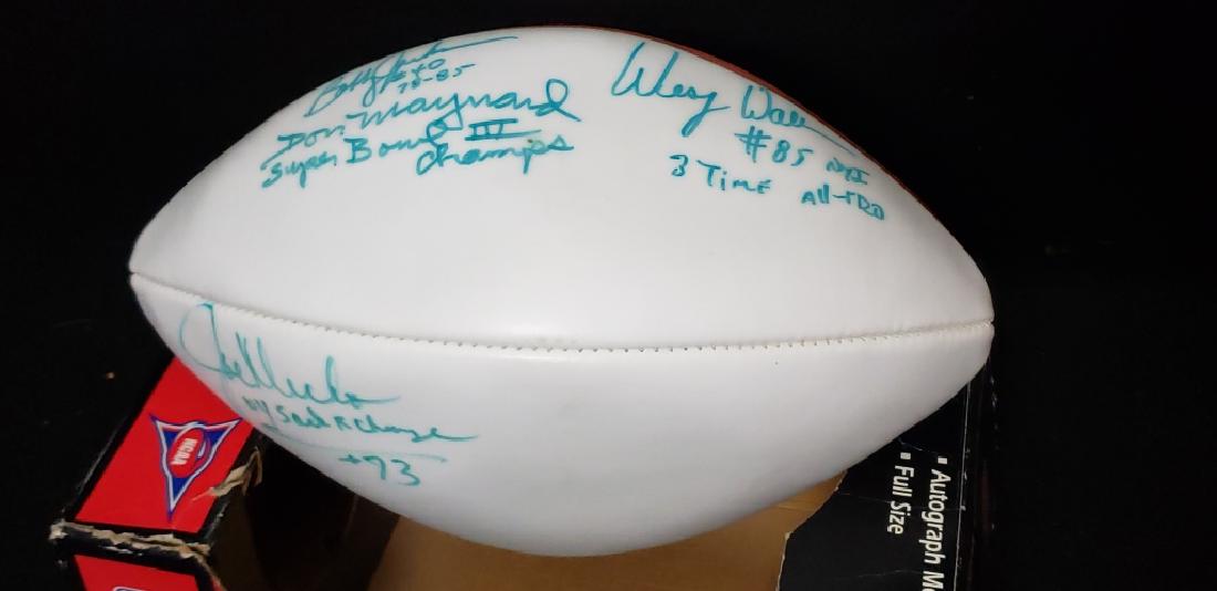 New York Jets Legends Autographed NFL Football: Don Maynard Super Bowl III Champs, Joe Klecko "NY Sack Exchange", Bobby Jackson #40 from 78-85, and Wesley Walker #85 NYJ "3 Time All-Pro. One of the great Jets of all time, Walker easily stood out am