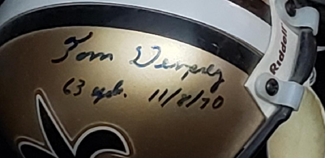 Tom Dempsey NFL N.O. Saints Autographed Football (1 of 2)