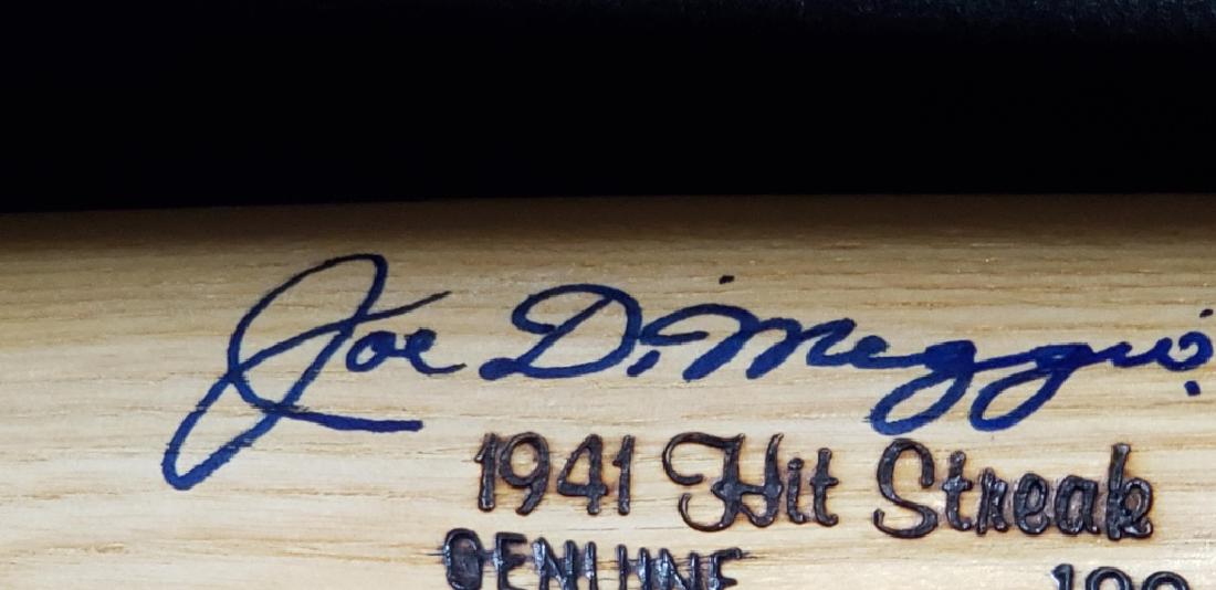 Joe Dimaggio "1941 Hit Streak" Autographed MLB Bat (1 of 13)