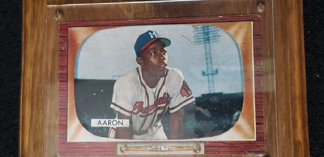 Hank Aaron 1955 Bowman Baseball Card Ungraded (1 of 2)