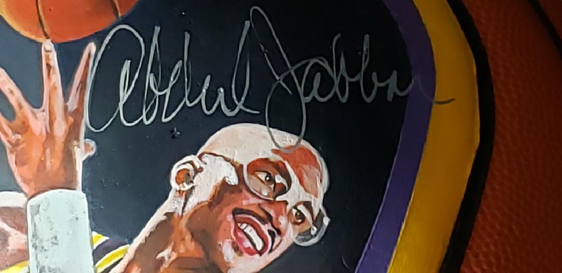 Kareem Abdull Jabbar Signed & Painted Basketball (1 of 4)