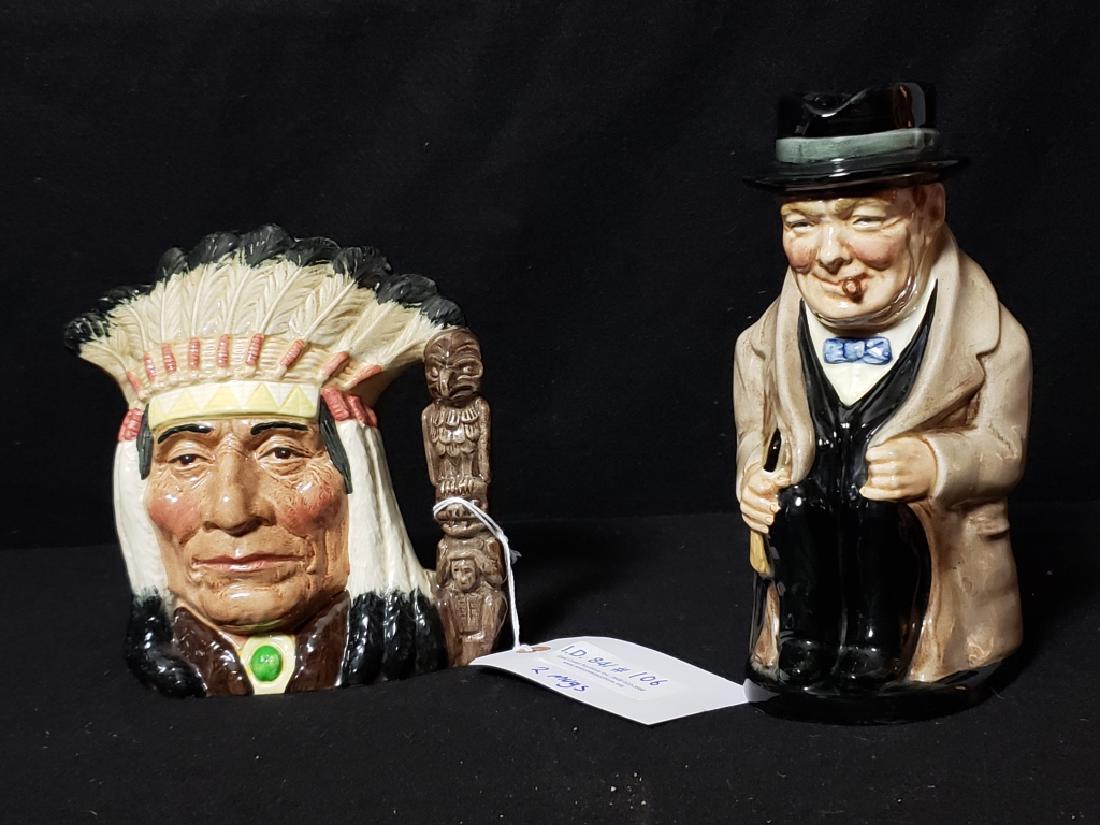 Royal Doulton Tobys Churchhill & American Indian (1 of 5)
