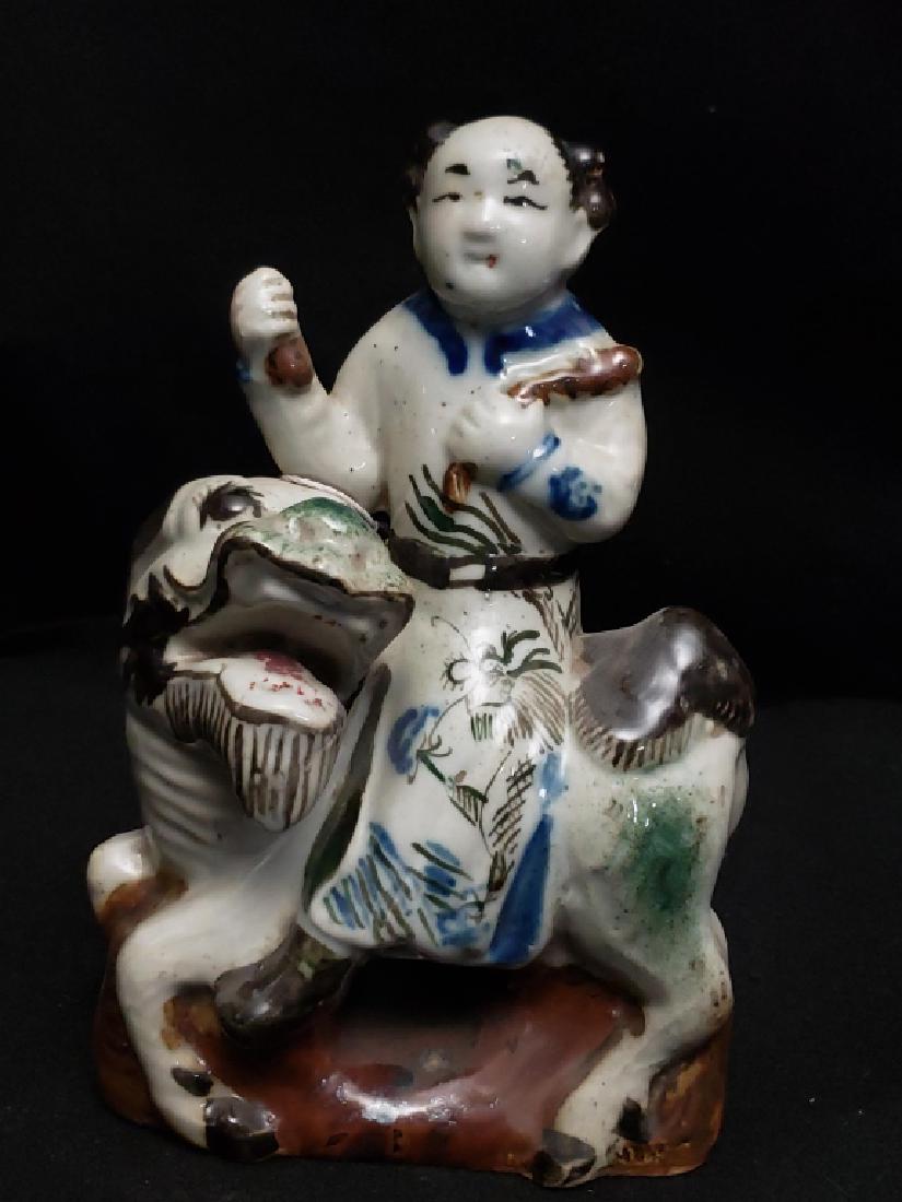 Antique Chinese Figure Warrior On Foo Dog (1 of 6)
