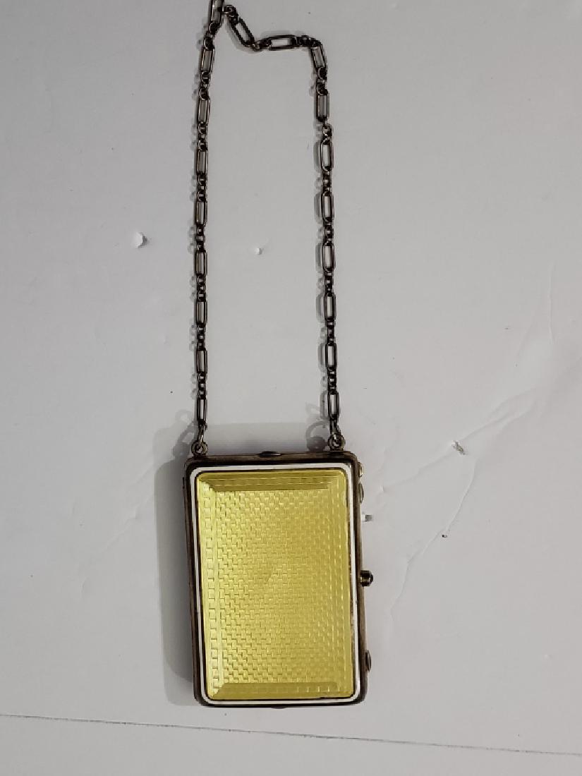 Sterling Silver Yellow Enamel Compact (1 of 8)