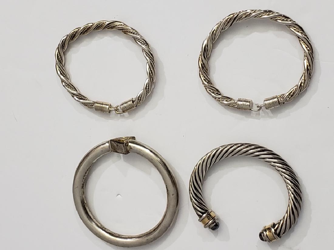 4 Sterling Bracelets Cable Type (1 of 6)