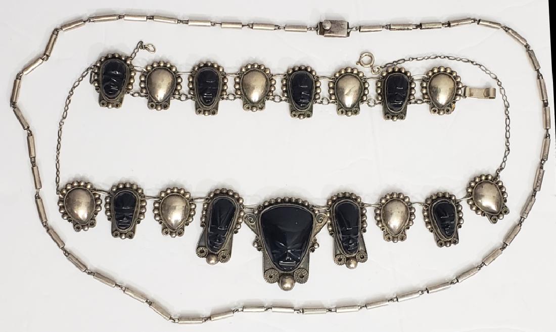 Mexican Silver & Onyx Grouping (1 of 7)