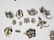 Group of 12 Vintage Sterling Silver Flower Pins