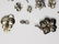 Group of 12 Vintage Sterling Silver Flower Pins - 2
