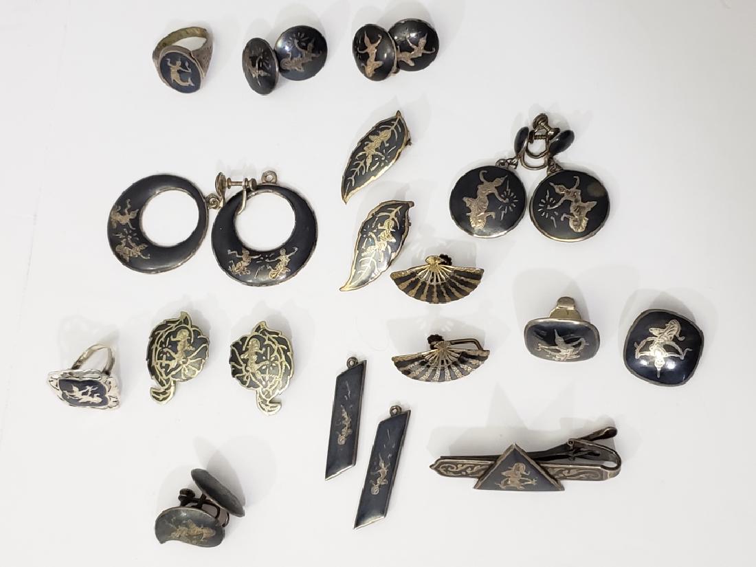 Group of 13 Assorted Thai Siam Sterling & Enamel (1 of 9)