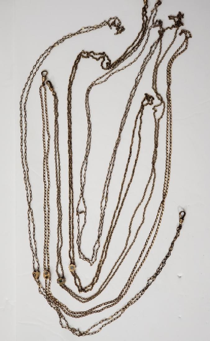 5 Victorian Gold Filled Chains Opera Length (1 of 3)