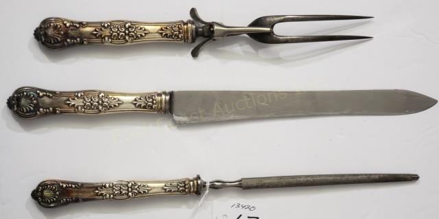 Antique Tiffany & Co. EP Silver Carving Set 3 Pcs (1 of 3)