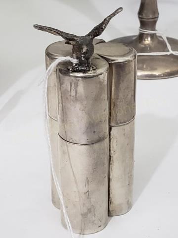 Unusual English Silver Bottle Holder Club Shape (1 of 2)