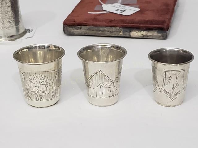 Group of Three Antique Russian Silver Cups (1 of 5)