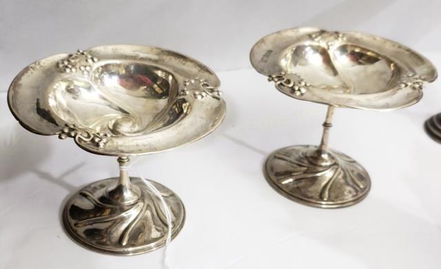 A Pair Of English Sterling Silver Small Tazza (1 of 4)