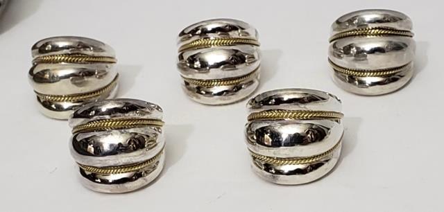 Group of 5 Charles Krypell Sterling Silver Rings (1 of 2)