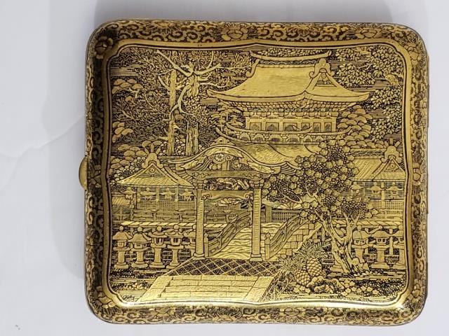 Japanese Komai Mixed Metal Cigarette Case (1 of 3)