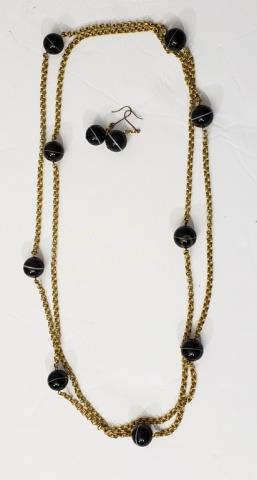 Banded Agate Jewelry Suite (2 pcs). (1 of 2)