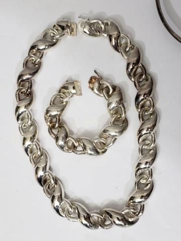 Krypell Sterling Silver Bracelet & Necklace (1 of 3)