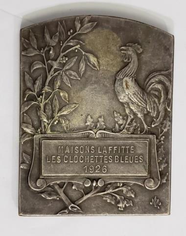 Small Silvered Bronze French Medal E. Monier (1 of 5)