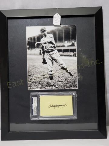 NY Giants Rube Marquard PSA Index Card Sig & Photo (1 of 8)