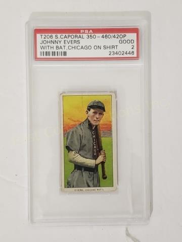 T206 Johnny Evers With Bat, Chicago on Shirt PSA (1 of 5)