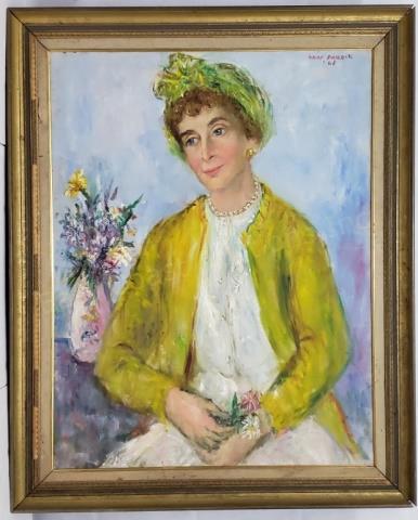 Large Oil Painting Signed David Pallock '68 (1 of 3)