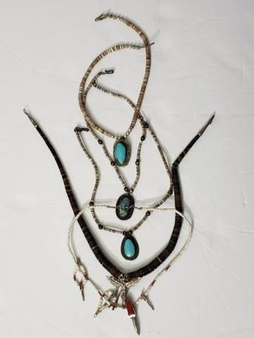 Group Of 5 Stacked Stone Necklaces With Pendants (1 of 5)