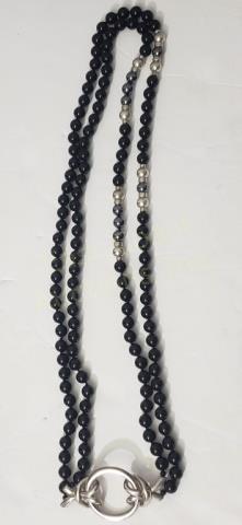 Krypell Sterling Onyx Hematite Necklace 2 Strand (1 of 4)