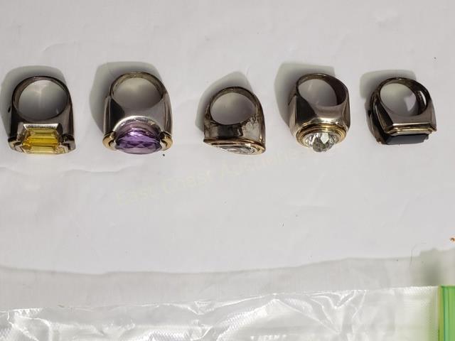 Group of 5 Assorted Krypell Rings Sterling & 14K (1 of 5)
