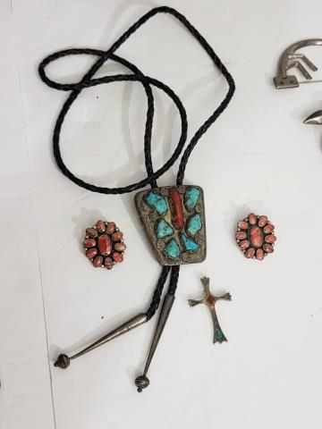 Southwestern Jewelry Grouping 3 Pieces Bolo Tie (1 of 2)