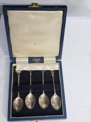 Enameled Spoons Symbols of the U.K. Sterling (1 of 3)