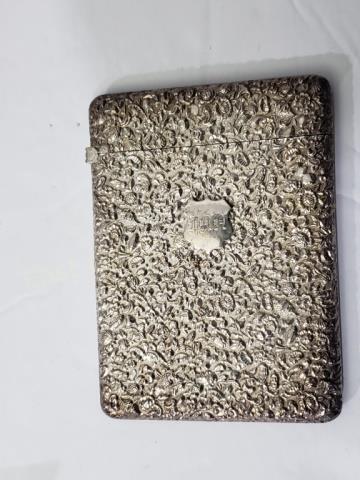 Ornate Sterling Silver Card Case English (1 of 6)