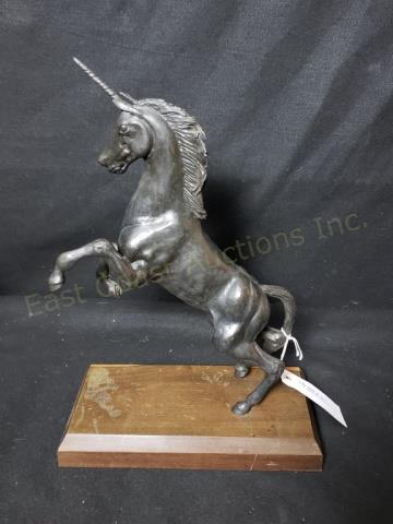 Large Bucking Bronze Unicorn Sculpture (1 of 4)