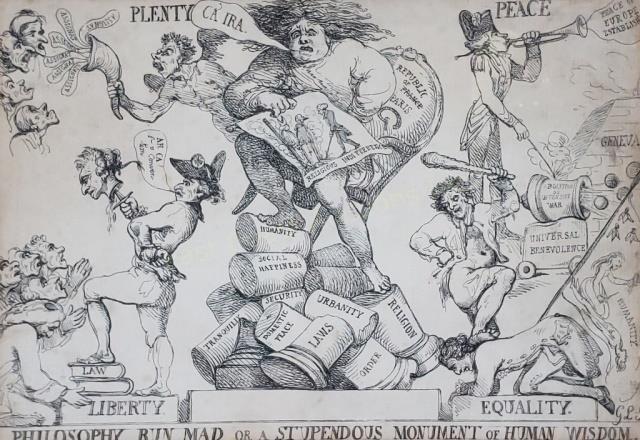 Rowlandson "Philosophy Run Mad" Etching (1 of 4)