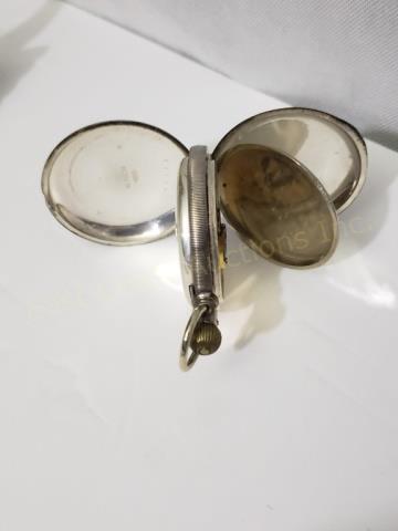 Vintage American Waltham Coin Silver Pocket Watch (1 of 6)