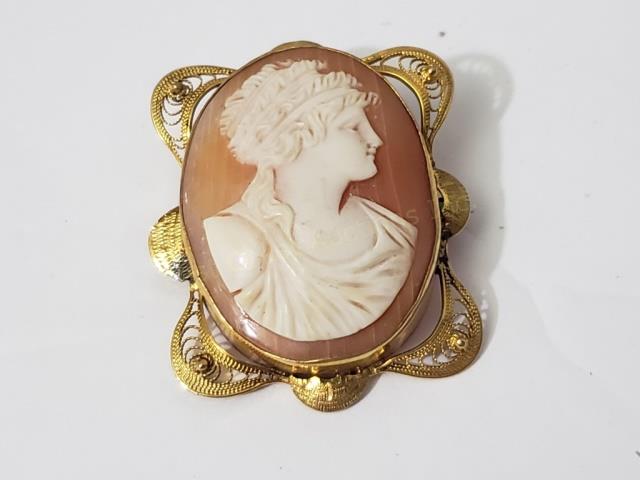 Vintage Cameo In 10K Gold Frame (1 of 2)