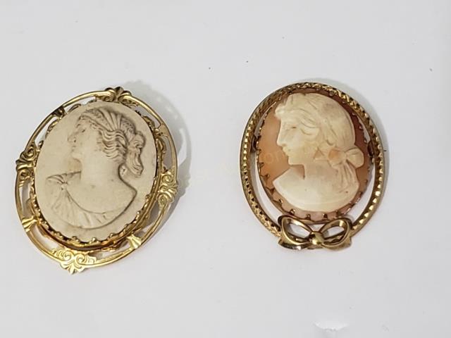 Two Vintage Cameos in GF Frames (1 of 3)