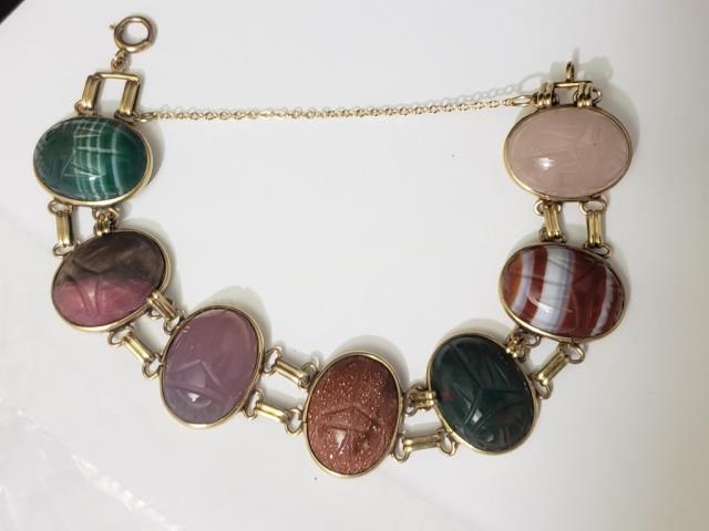 14K Gold Scarab Bracelet (1 of 5)