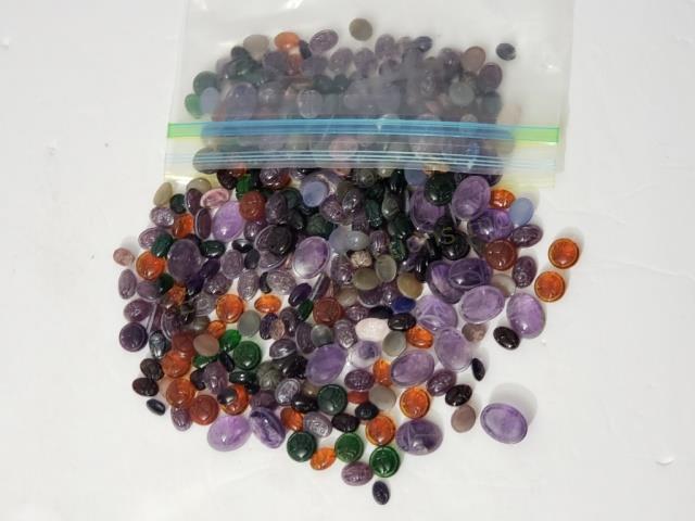Large Group Semi Precious Scarabs- Amethyst, etc. (1 of 4)