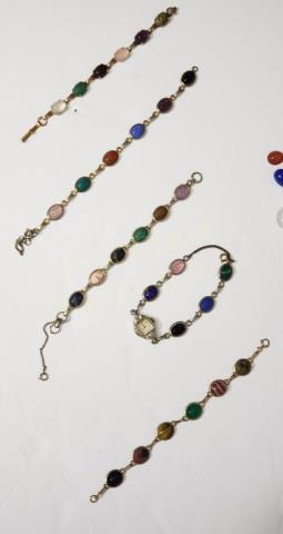 Group Of 5 Vintage Scarab Bracelets (1 of 4)