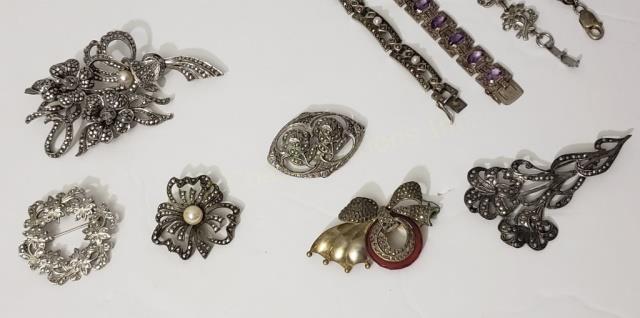 Group of Six Marcasite Pins (1 of 7)