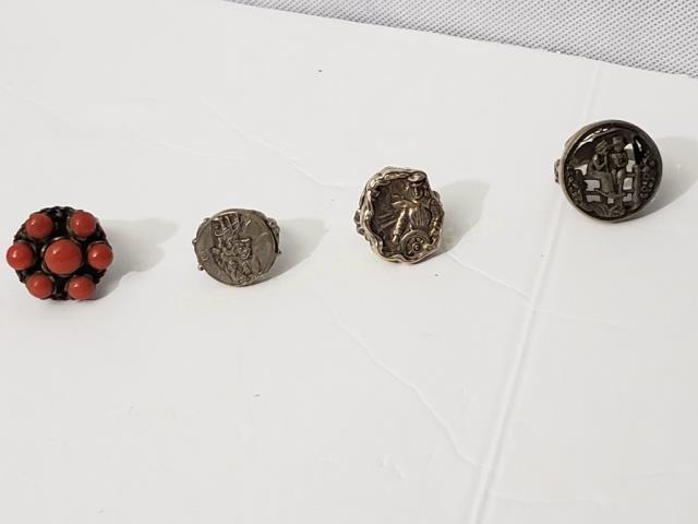 Group of 4 Interesting Antique Rings (1 of 11)