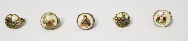 5 Satsuma Buttons In Sterling Silver Rings (1 of 6)